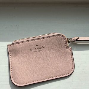 Kate Spade Blush Leather Bag Charm Coin Pouch